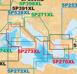 Navionics Platinum Plus 5P271XL Adriatic Sea Marine Charts on SD/MSD 