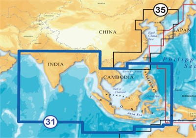 31XG Navionics Updates Indian Ocean, S China Sea CF - Save £15