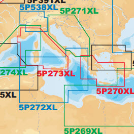 £199 Navionics Platinum+ 5P272XL Central Mediterranean - Micro SD