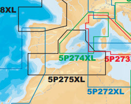 £199 Navionics Platinum+ 5P275XL Mediterranean South West - Micro SD