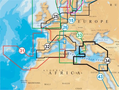 Sale £137 - Navionics Platinum+ XL3 34P+ Exchange Chart Med. East - Compact Flash format