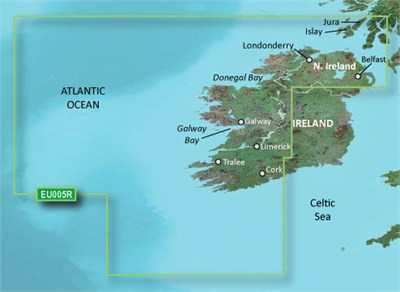 Garmin BlueChart VEU005RU g3 Vision Updateschart - Ireland, West Coast