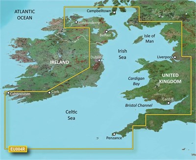 Garmin BlueChart Update VEU004RU g3 chart  - Irish Sea